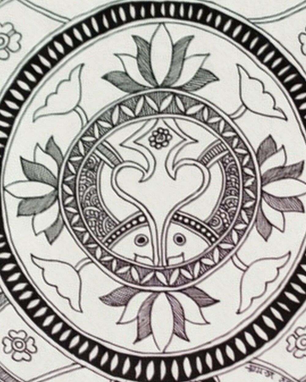 The hand-drawn Kūrma original on archival paper.