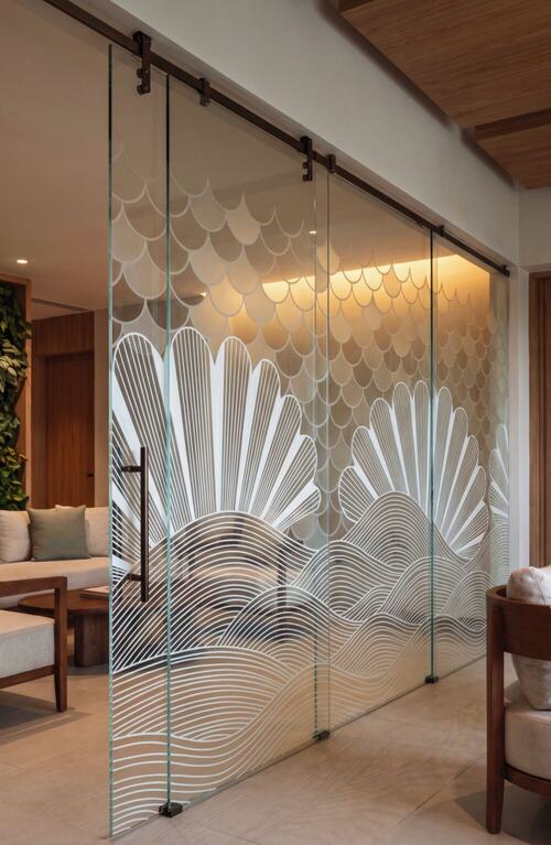Visualization of Matsya, Wave Crest and Field: top-hung sliding private suite entries.