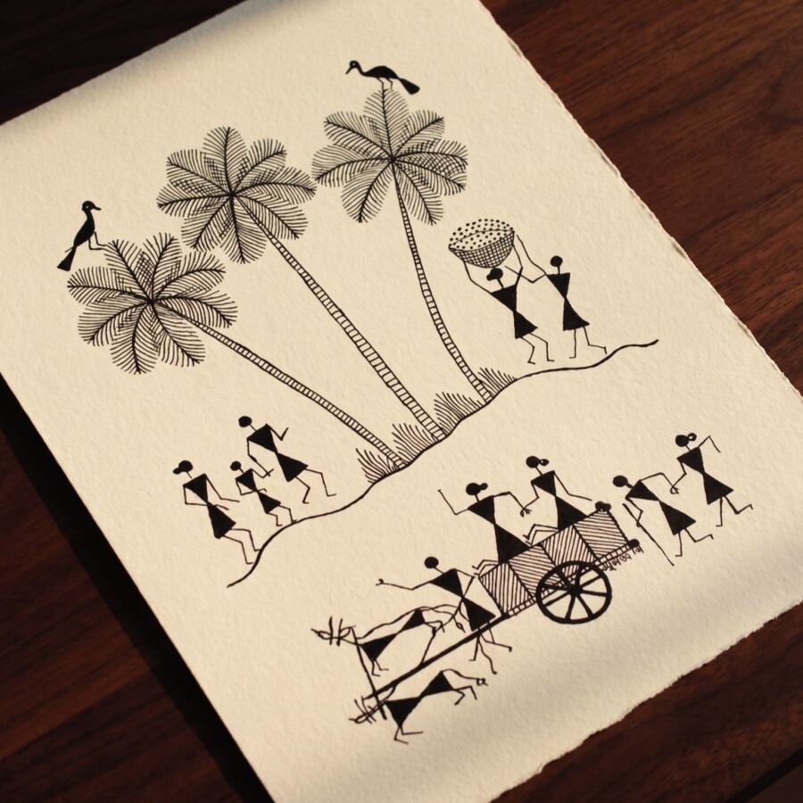 The hand-drawn Rekhā original on archival paper.