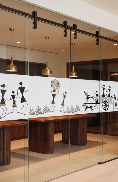Visualization of Rekhā, Cadence Manifestation Band: top-hung sliding conference and suite fronts.